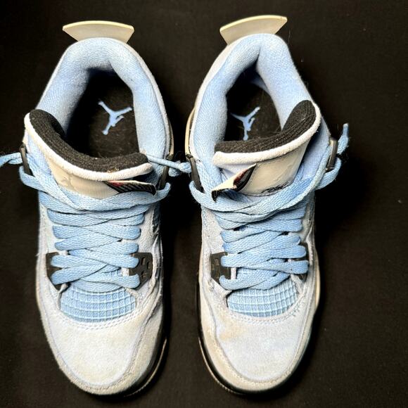 Size 4 - Nike Air Jordan 4 Retro GS University Blue 2021 Men's Shoes - Picture 4 of 8